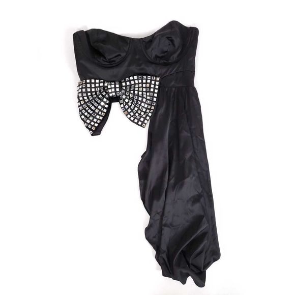 For Love & Lemons La Vie Strapless Crystal Bow Top - Picture 1 of 7